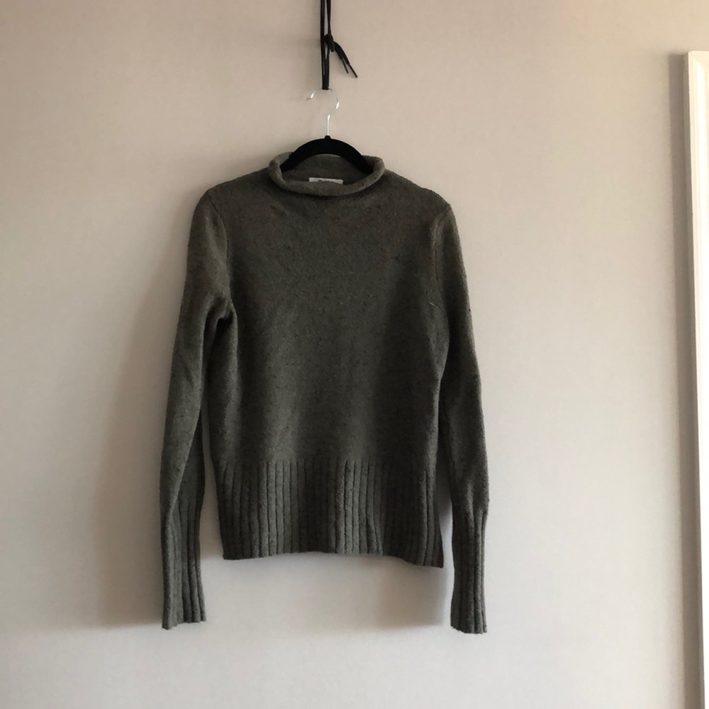 Madewell Olive Mock-Neck Sweater